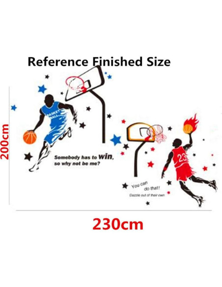 Calcomanías de Pared Baloncesto KeLay Fs 199x230 cm Removibles