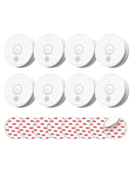 Detector de Humo SITERWELL GS509A Paquete de 8 Batería Reemplazable