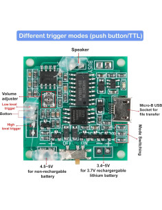 Módulo de Sonido Grabable 8MB Geekstory con Altavoz y Botón 2