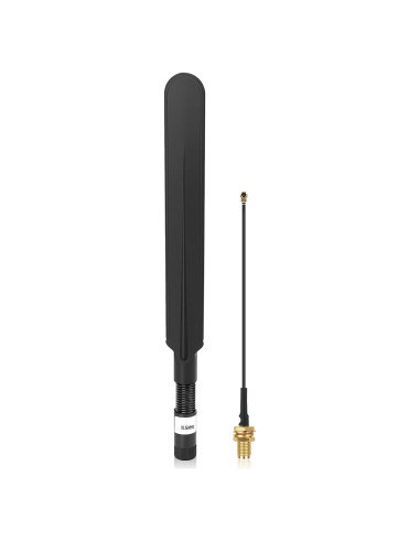 Antena LoRa Meshtastic 915MHz 10dBi 20cm SMA Macho Negra