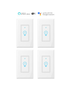 Interruptor Inteligente Micmi WiFi 4 Unidades Táctil 1 Gang