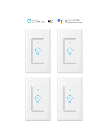Interruptor Inteligente Micmi WiFi 4 Unidades Táctil 1 Gang