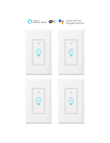 Interruptor Inteligente Micmi WiFi 4 Unidades Táctil 1 Gang