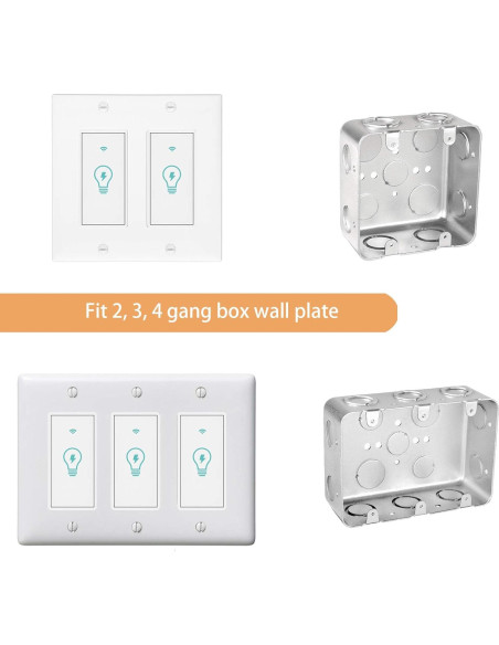 Interruptor Inteligente Micmi WiFi 4 Unidades Táctil 1 Gang