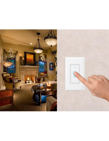 Interruptor Inteligente Micmi WiFi 4 Unidades Táctil 1 Gang