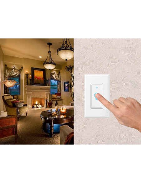 Interruptor Inteligente Micmi WiFi 4 Unidades Táctil 1 Gang