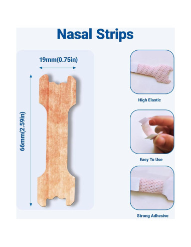 Tiras Nasales iShanCare 30 Conteo para Mejor Sueño y Respiración