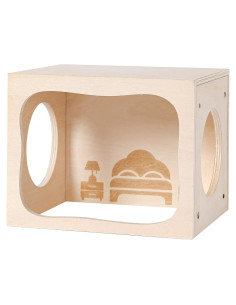 Casa de Madera para Hámsteres TAFIT - Dormitorio 15x12x12 cm
