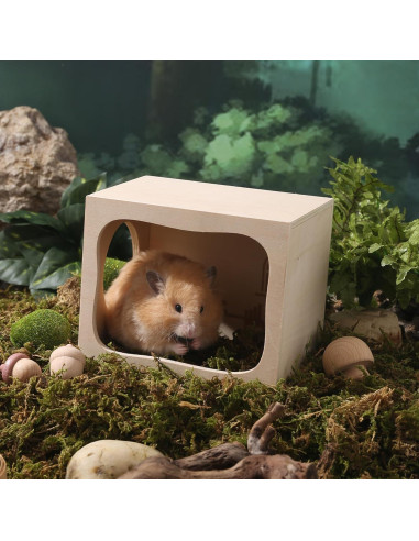 Casa de Madera para Hámsteres TAFIT - Dormitorio 15x12x12 cm