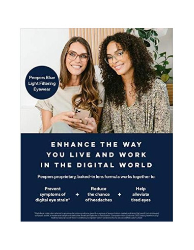 Gafas de Lectura Peepers Tortuga Gris 50mm Bloqueo Luz Azul