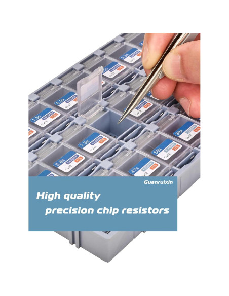 Kit de Resistores SMD Guanruixin EIA 0402 7200PCS 72 Valores