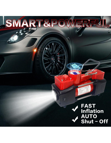 Compresor de Aire YUNGTEE 203 Digital 12V 150 PSI Portátil