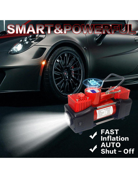 Compresor de Aire YUNGTEE 203 Digital 12V 150 PSI Portátil