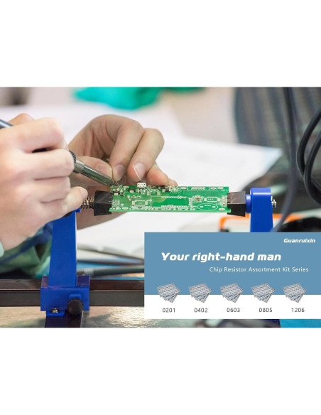 Kit de Resistores SMD Guanruixin EIA 0402 7200PCS 72 Valores