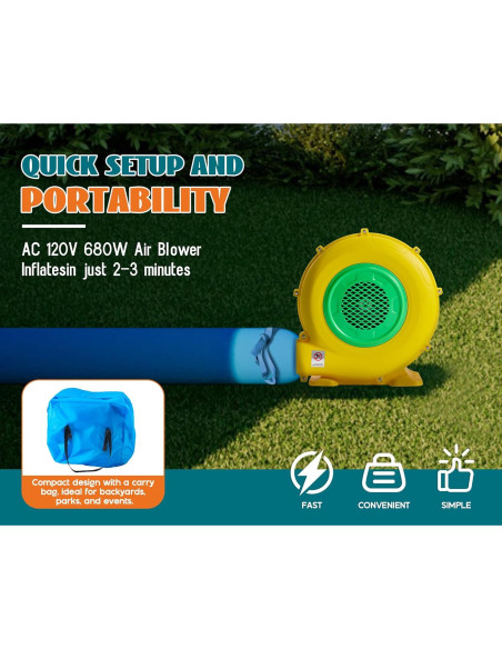 Castillo Inflable Albott con Tobogán y Piscina 454x430 cm