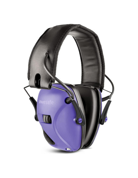 Auriculares Electrónicos Awesafe para Disparos NRR 24dB Púrpura