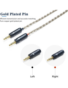 Cable de Auriculares GUCraftsman 1.8m 6N Plata Cristal 4Pin XLR 2