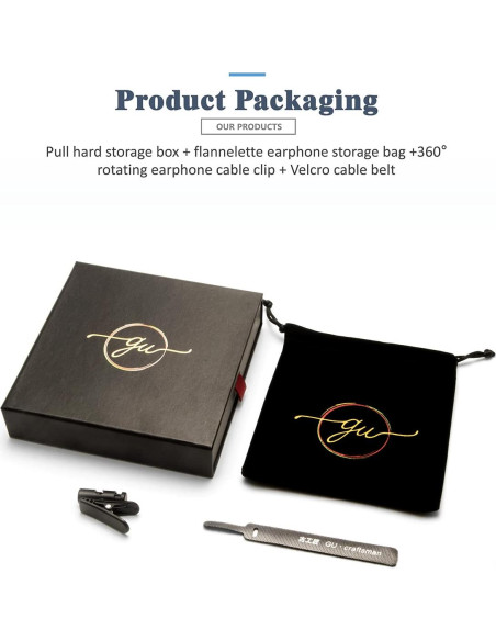 Cable de Auriculares GUCraftsman 1.8m 6N Plata Cristal 4Pin XLR