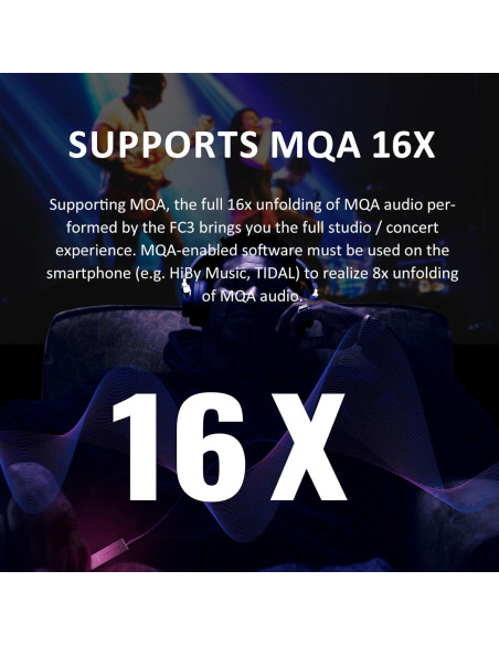 DAC USB HiBy FC3 II Azul Amplificador de Auriculares 112mW