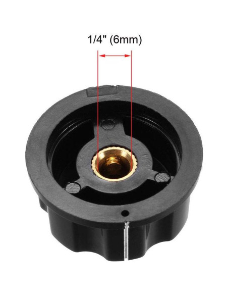 Perillas de Control de Altavoz uxcell 33mm 5 Pcs Plástico