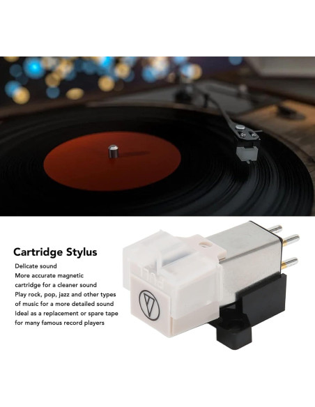 Cartucho de tocadiscos AT 3600L Zopsc con aguja magnética