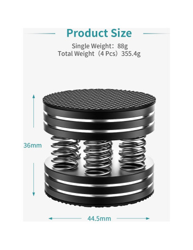 Patas de Aislamiento de Altavoces Tertullus 4PCS Antideslizantes