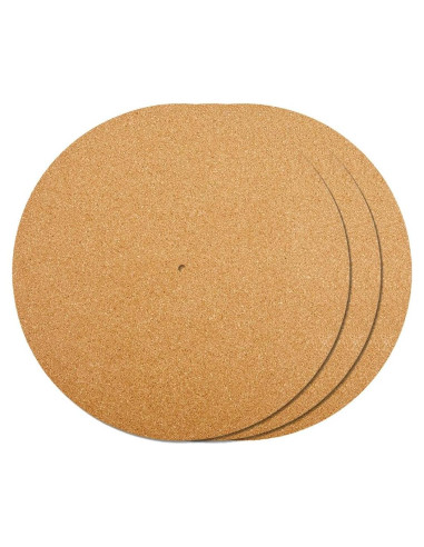 CRASPIRE 3Pcs Alfombrillas de Corcho para Reproductor de Vinilo 29.8cm