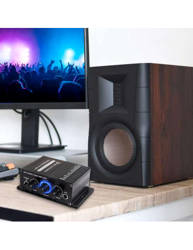 Amplificador de Audio Estéreo HiFi Yingtuyou AK-270 12V 20W