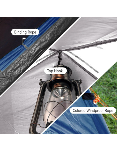 Carpa para 2 Personas JG AURORA DEER Azul Marino Impermeable