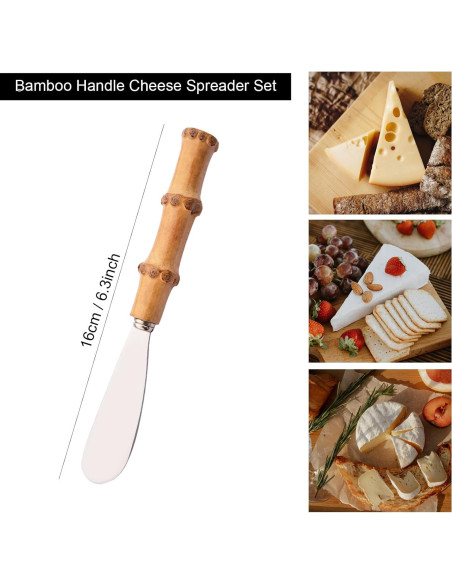 Juego de 8 Cuchillos para Untar Queso Uniturcky 16 cm Acero Inoxidable