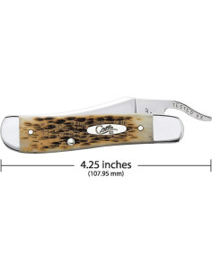 Cuchillo de bolsillo Case 260 Amber Bone Plegable 10.8 cm 2