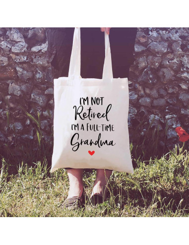 Bolsa Tote LIBIHUA 40.1x34.3cm Lona Beige Abuela