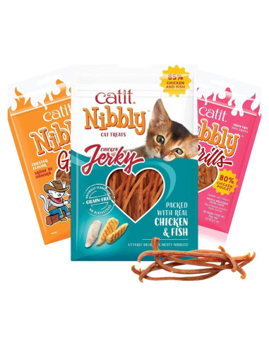 Golosinas Gourmet para Gatos Catit - Jerky y Parrillas 90 g