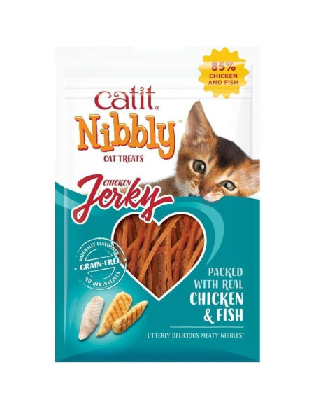Golosinas Gourmet para Gatos Catit - Jerky y Parrillas 90 g