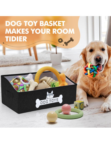 Cesta de Juguetes para Perros Mutiearo 50.8x27.9cm Negra