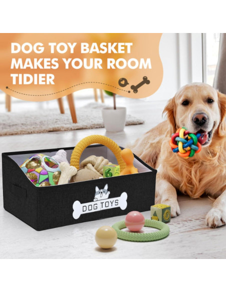 Cesta de Juguetes para Perros Mutiearo 50.8x27.9cm Negra