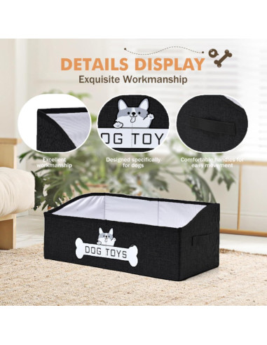 Cesta de Juguetes para Perros Mutiearo 50.8x27.9cm Negra