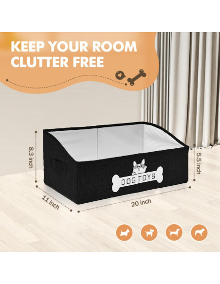 Cesta de Juguetes para Perros Mutiearo 50.8x27.9cm Negra