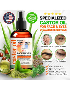 Aceite de Ricino Orgánico 28.35ml - Hidratante Facial y Ojos 2