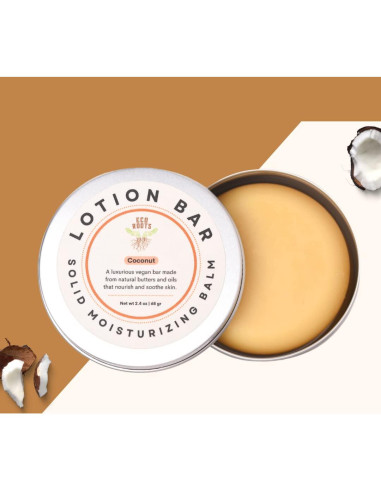 Barra de Loción Ecológica EcoRoots 68g - Hidratante Natural Coco