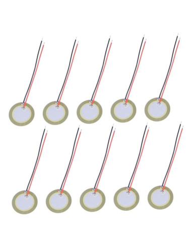 10 Elementos Piezoeléctricos Garneck para Guitarra y Electrónica