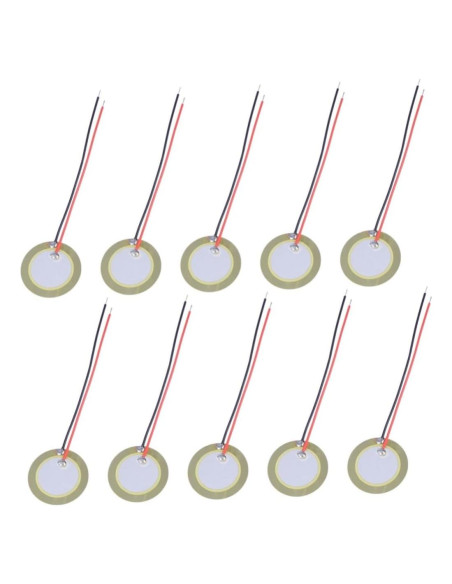 10 Elementos Piezoeléctricos Garneck para Guitarra y Electrónica
