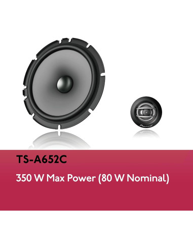 Altavoces de 2 Vías Pioneer TS-A652C 6.5" 80W Automóvil