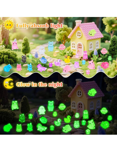 151 Piezas Figuras Miniatura Resplandecientes SelfTek para Acuario