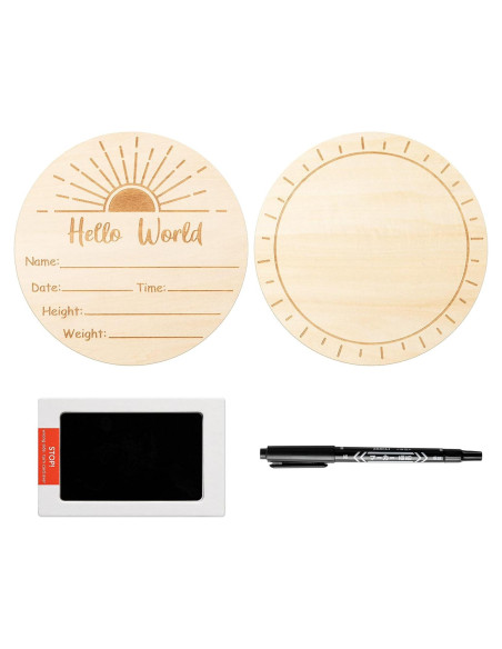 Cartel de Anuncio de Nacimiento R HORSE Sol Boho con Huellas