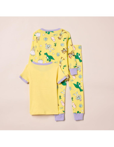 Pijamas ajustados de algodón Disney Amazon Essentials 4T - 3 piezas