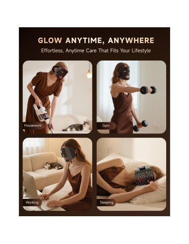 Máscara de Terapia de Luz Roja BMONATY SKB-2418 272 LEDs