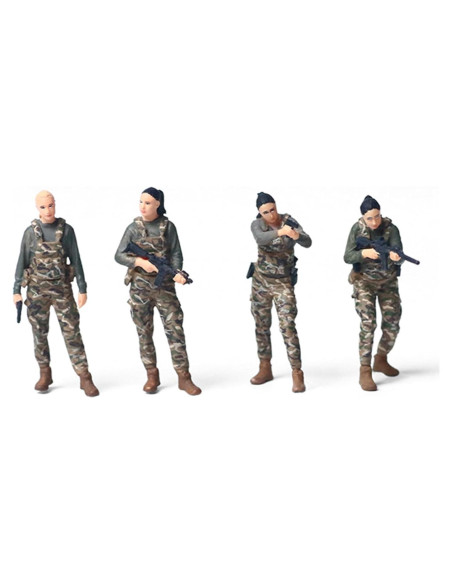 Figuras de Soldados Femeninos 1:64 Diorama Depot - Miniaturas Tácticas