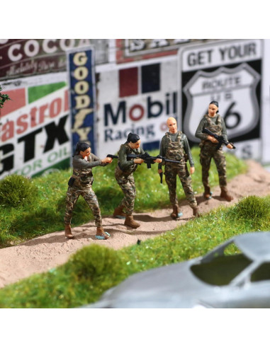 Figuras de Soldados Femeninos 1:64 Diorama Depot - Miniaturas Tácticas
