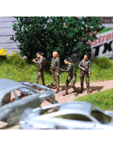 Figuras de Soldados Femeninos 1:64 Diorama Depot - Miniaturas Tácticas
